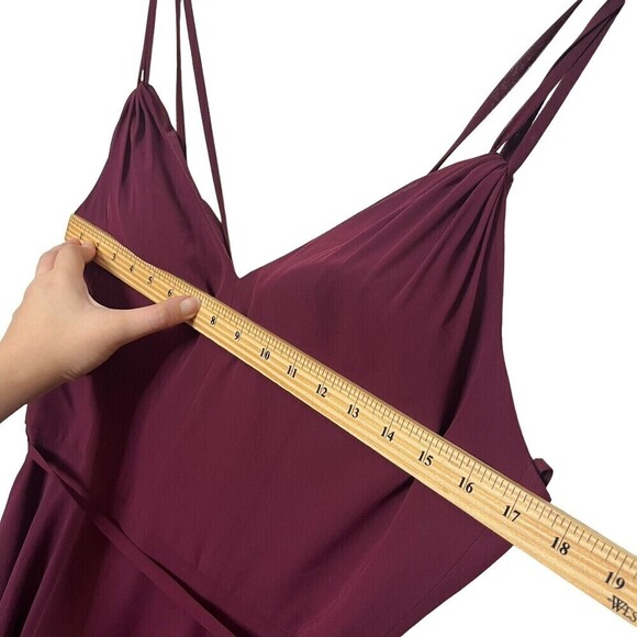 Marchesa Notte Bridesmaid Burgundy Valentia Long Gown ALine Straps Womens Size 8 - Picture 11 of 12